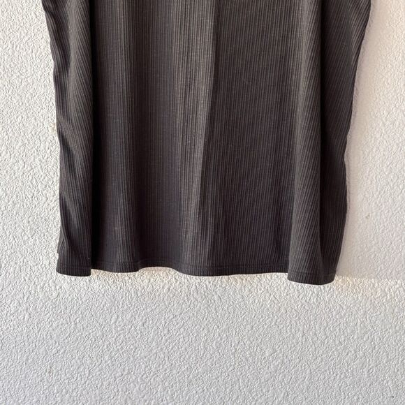 Old Navy Luxe Jersey Knit Tank Top Ribbed Dark Gray Women's Size L Sleeveless - Picture 2 of 12